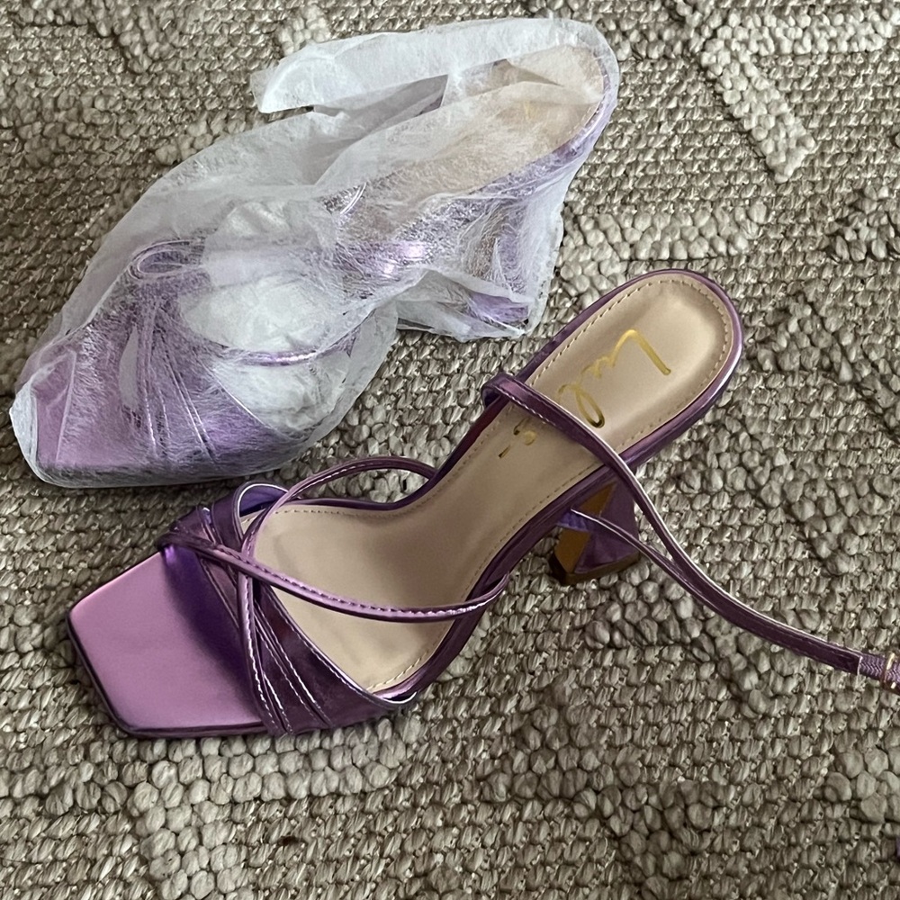 Lulu's Strappy Purple Heels